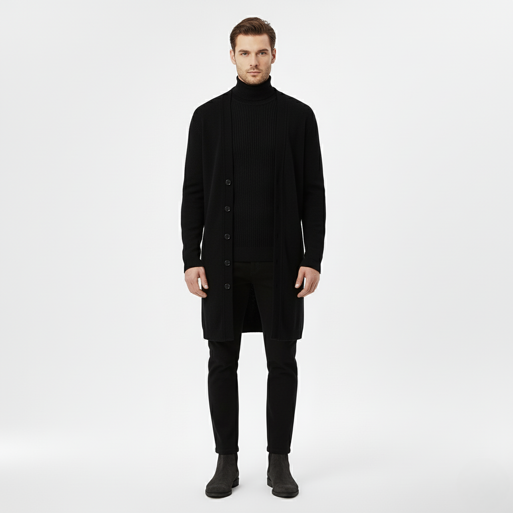 Men's Longline Layering Cardigan