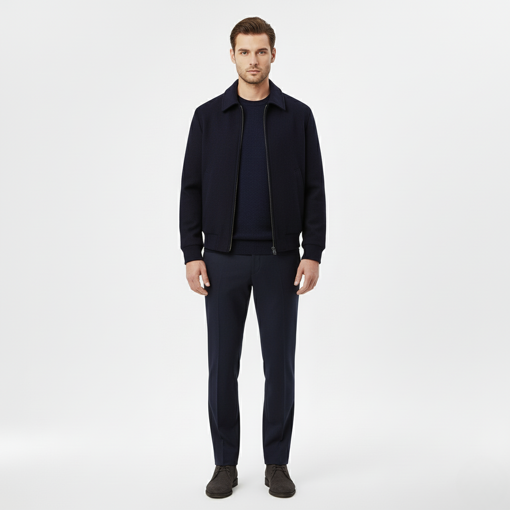 Men's Minimal Zip-Front Jacket