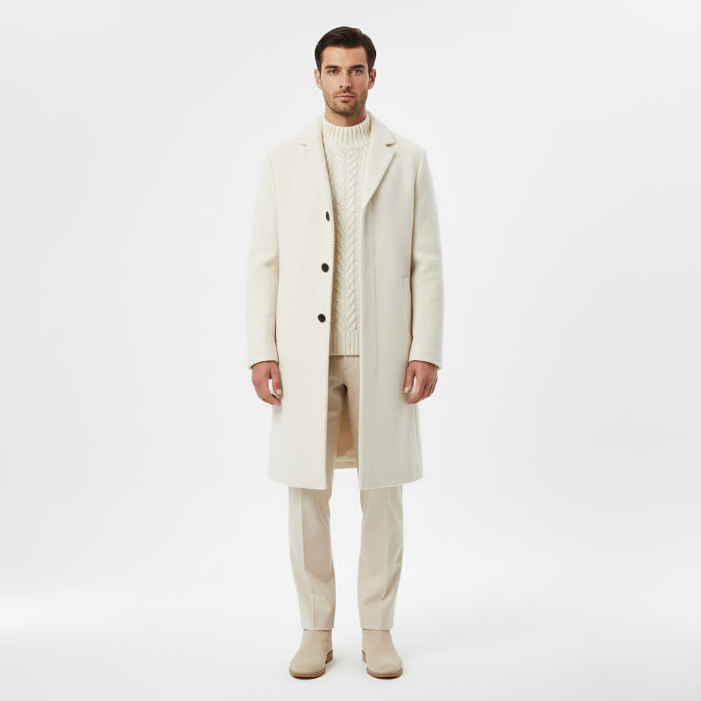 Men's Structured Wool Coat
