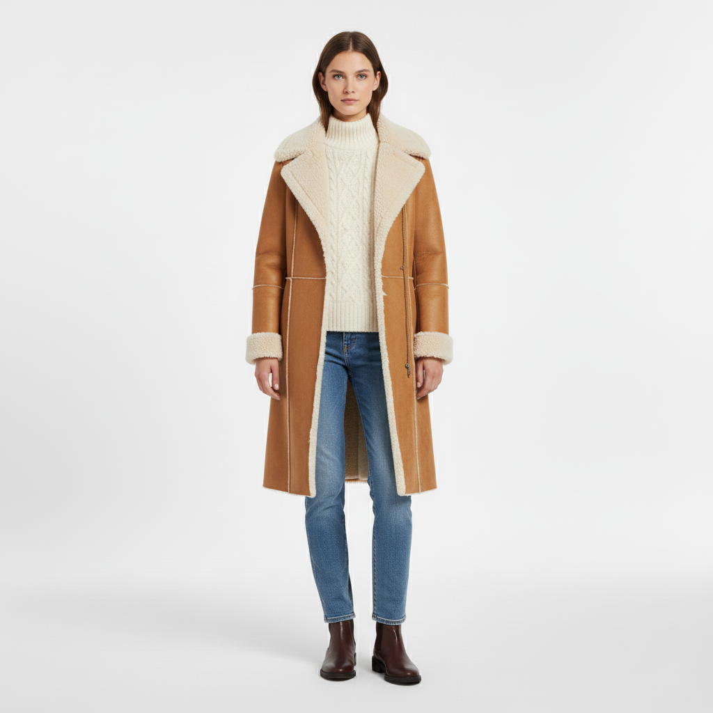 Women's Long Plush-Lined Coat