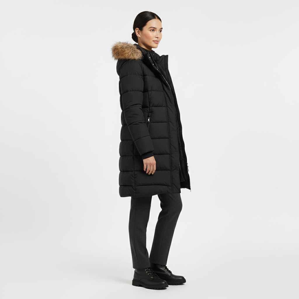 Women's Hooded Quilted Puffer Coat