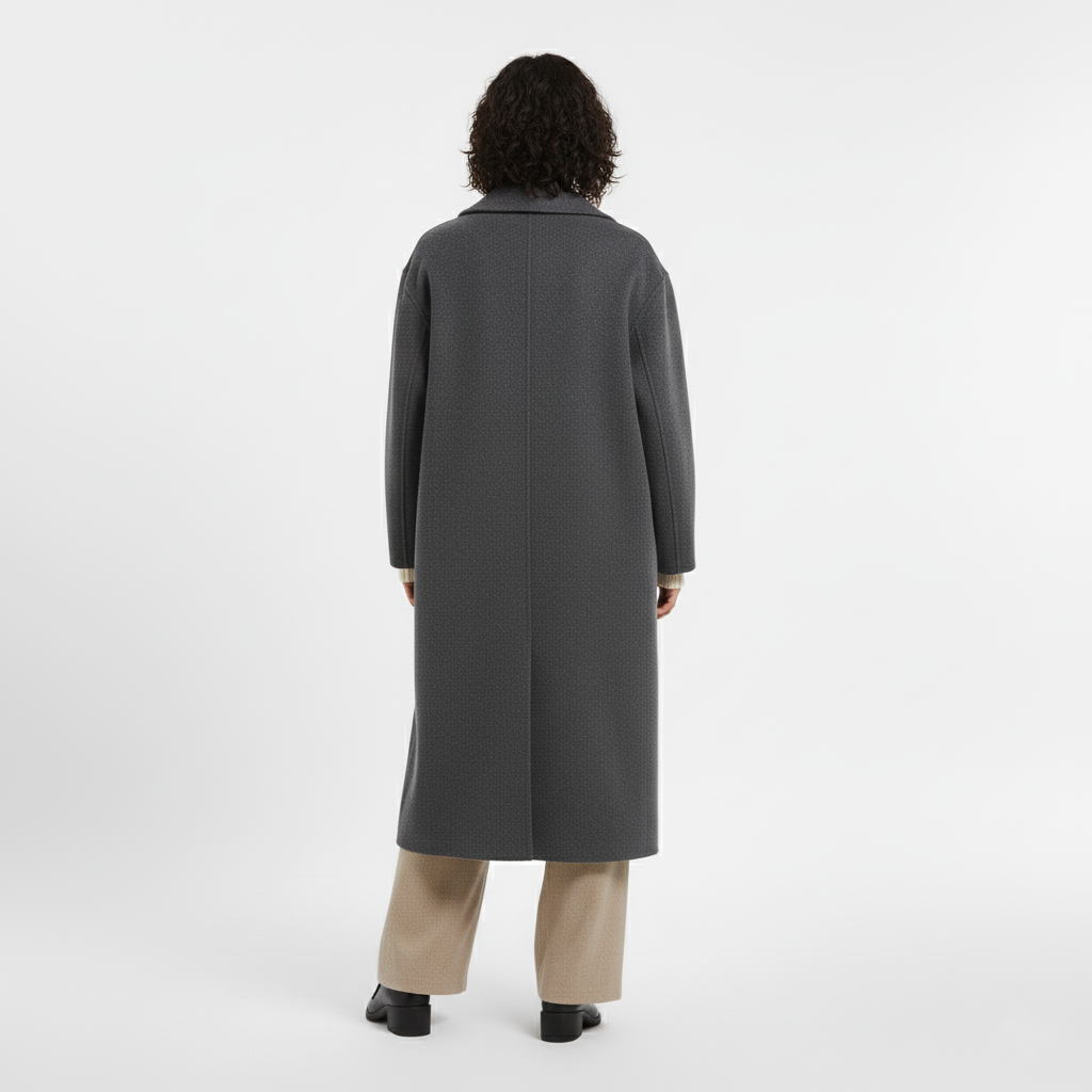 Women's Long Tailored Wool-Blend Coat