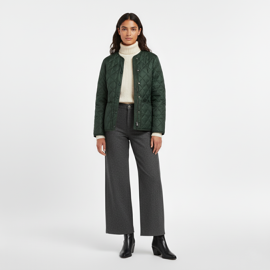 Women's Lightweight Collarless Quilted Jacket