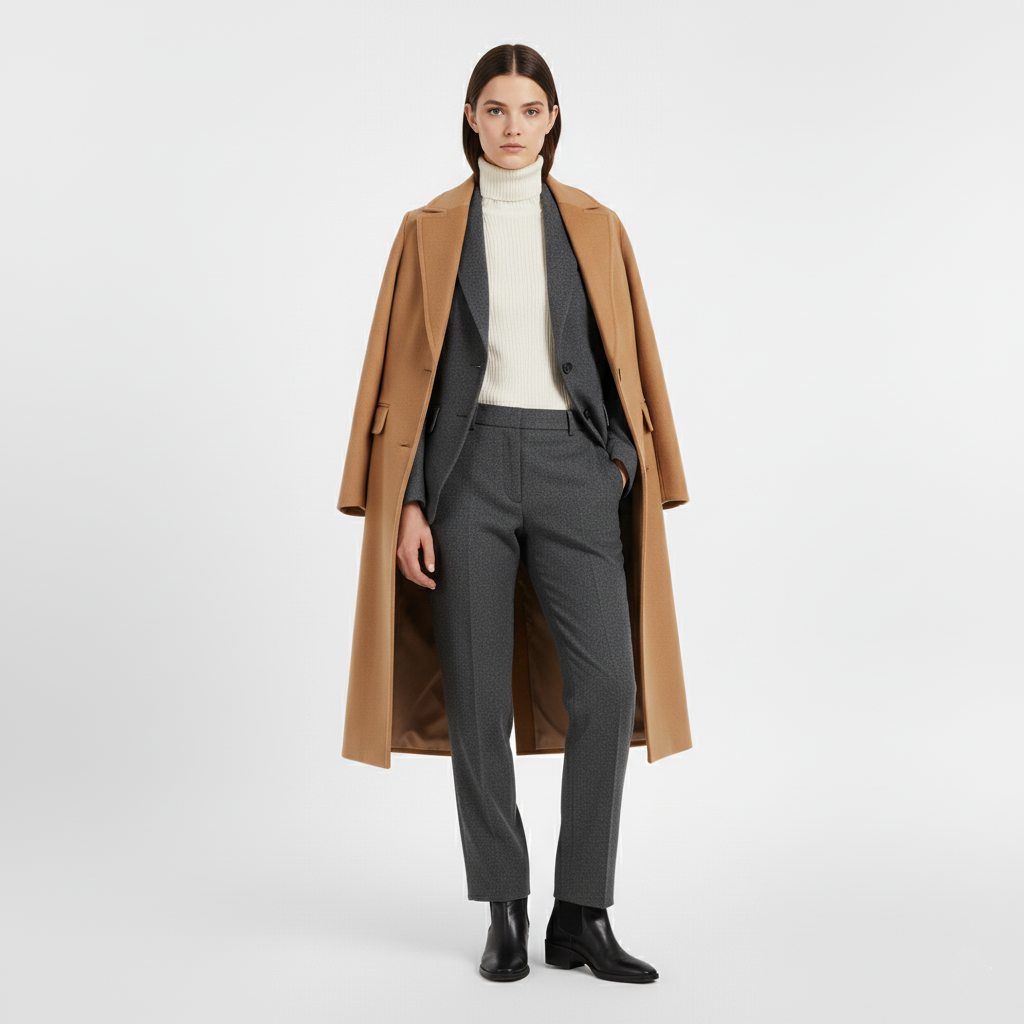 Women's Long Structured Tailored Coat
