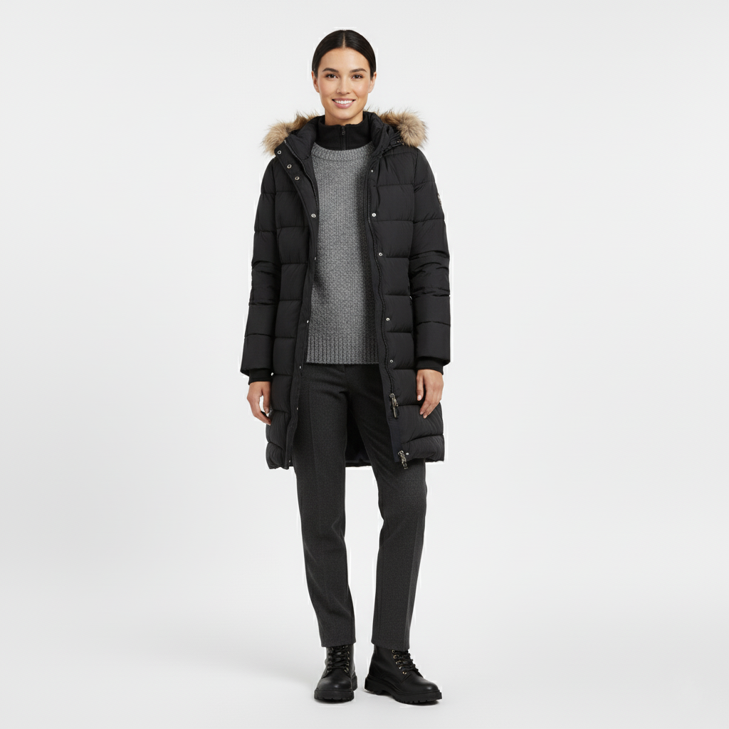 Women's Hooded Quilted Puffer Coat