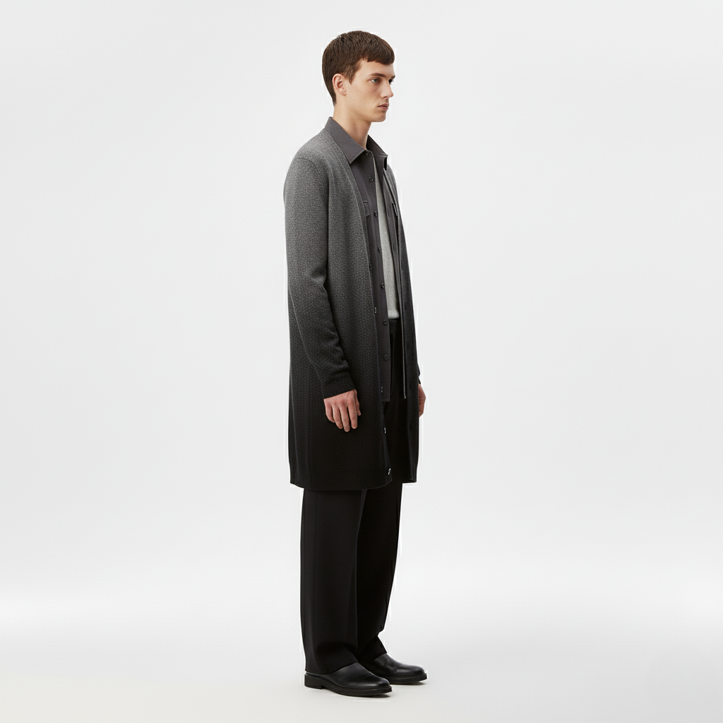 Men's Long Ombre Cardigan